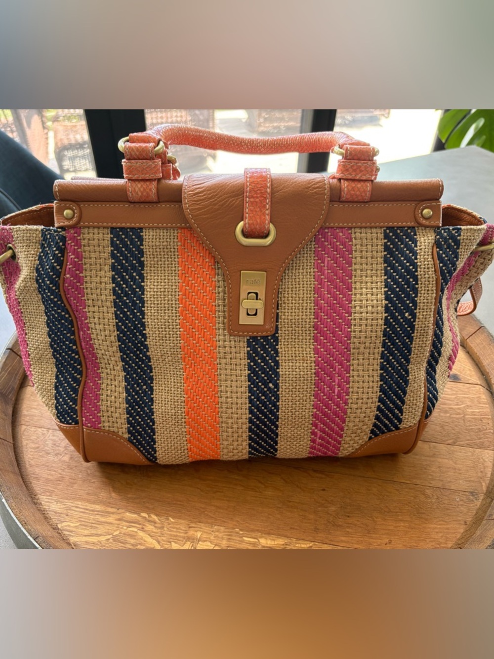 Woven “Bryn Satchel” from Rafé New York